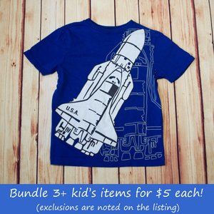 Gymboree Blue Space Shuttle Tee Size M (7/8)